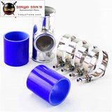 Silicone Hose W/clamps + 3 76Mm T-Pipe Aluminum Bov Adapter Pipe For 35 Psi Type S / Rs Piping