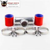 Silicone Hose W/clamps + 3 76Mm T-Pipe Aluminum Bov Adapter Pipe For 35 Psi Type S / Rs Piping