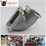Stainess Ss 63Mm 2.5 Vband 90 Degree Cast Turbo Elbow Adapter Flange For T3 T4 Turbocharger Aluminum