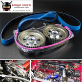 Timing Belt W/balance + Cam Gear+ Clear Cover For Lancer Evo 9 Ix 4G63 Gray/blue/silver