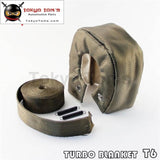 Titanium T6 Turbo Heat Shield Blanket Cover +30Ft Downpipe Header Wrap Tape T 6 - Tokyo Tom's