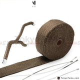 Titanium Turbo Manifold Heat Exhaust Thermal Wrap Tape & Stainless Ties 2X10Meter For Vw Golf Gti