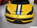 Car-Styling FRP Fiber Glass Body Kit Front Bar Bumper Fit For 2010-2014 F458 Italia Spider Speciale-Style Front Bumper