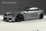 FRP Fiber Glass Front & Rear Fender 6Pcs Fit For 98-05 E46 3 Series & M3 Coupe GP PD RB Style Over Fender Flares
