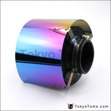 Universal Titanium Blue Stainless Steel Air Intake Filter Cover Heat Shield Fit For 2.5-5"  Filter