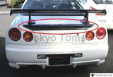 New Carbon Fiber Rear Spoiler Wing Fit For 1999-2002 Skyline R34 GTT GTR Mine's Style Rear Trunk Spoiler Duckbill Yachant