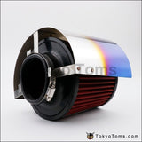 Neochrome/Burnt Blue Type Fit 2.5-5"  Filter Stainless Steel Air Intake Filter Heat Shield Cover