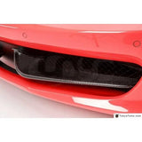 Carbon Fiber Wing Flaps Fit For 2010-2014 Ferrari F458 Italia Coupe & Spider D Style Front Bumper Wing Flaps - Tokyo Tom's