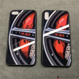 Luxury Racing Car Wheel Brake disc Glass Case for iPhone X Xs Max Xr 8 7 6 6S Plus Motorsport AMG Wheel hub pattern Cover Coque