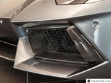 Car-Styling Dry Carbon Fiber Air Duct Trim 2Pcs Fit For 2011-2014 Aventador LP700 OEM Front Bumper Air Duct Air Intake Surround