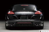 FRP Fiber Glass Rear Spoiler Wing Fit For 2010-2013 Porsche Panamera 970 WA Sports Line Black Bison Edition Style Trunk Spoiler 