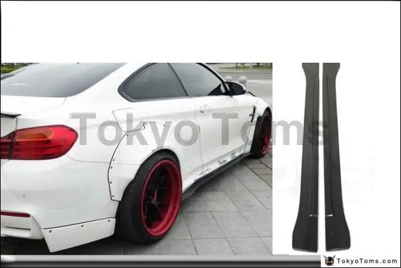 Car-Styling Carbon Fiber Body Kit Side Skirt Underboard Fit For 2014-2016 F82 F83 M4 LB LP LW Style Side Skirts Under Board 