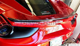 Car-Styling Dry Carbon Fiber Rear Trunk  Spoiler Fit For 2015-2017 F488 GTB Linea Tesoro Style Raer Spoiler Wing 