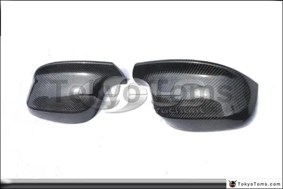 Carbon Fiber Side Mirror Cover Caps Frame Replacement Fit For 2010-2012 X1 E84 X3 F25