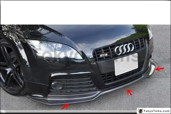 Car-Styling Auto Accessories Carbon Fiber Front Bumper Lip Fit For 2007-2013 TTS MK2 Type 8J AS Sport Style Front Lip