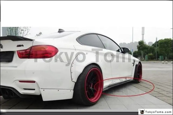 Car-Styling FRP Fiber Glass Body Kit Side Skirt Fit For 2014-2016 F82 F83 M4 LB LP LW Style Side Skirts Under Board 