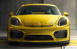 Car-Styling Portion Carbon Fiber Front Bumper Fit For 14-16 Cayman Boxster 981 GT4 Style Front Bumper FRP w CF Front Lip 