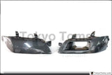 Car Styling Carbon Fiber CF Headlight Fit For 2001-2007 Evolution EVO 7 8 9 LHS & RHS Headlight Replacement 2 Pcs