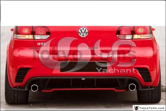 Carbon Fiber CF Rzr Style Rear Bumper Fit For 2009-2012 VW Golf MK6 & GTI