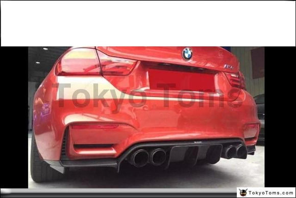 NEW Carbon Fiber FRP Painted With Varnish Rear Bumper Diffuser Fit For 14-16 F80 M3 F82 F83 M4 VRS Style Rear Diffuser Lip 