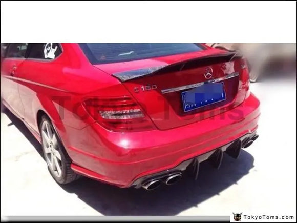 Car Styling Accessories Carbon Fiber CF Rear Spoiler Fit For 2012-2013 W204 Sedan C Class CLS-RNT Style Rear Trunk Spoiler Wing 