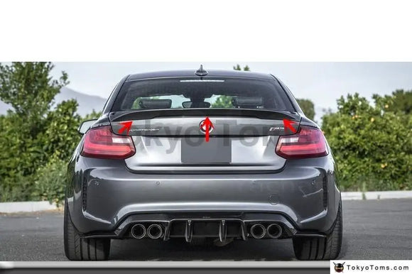 Car-Styling Auto Accessories Carbon Fiber Rear Trunk Spoiler Fit For 2014-2017 F22 2 Series F87 M2 VRS Rear Spoiler Wing 