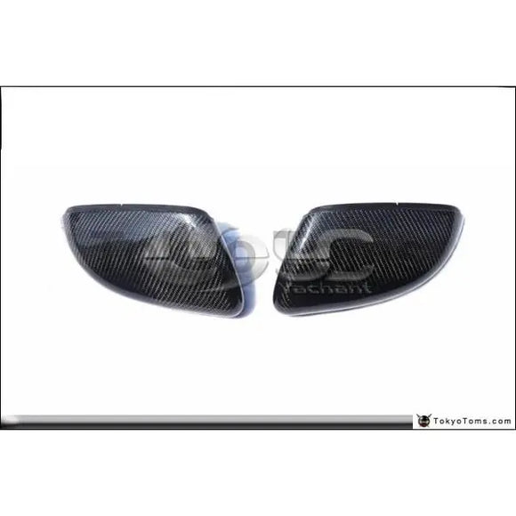 Carbon Fiber Side Mirror Cover Caps Frame Replacement Fit For 2009-2012 VW Golf MK6 & GTI 