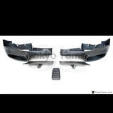 Car-Styling Carbon Fiber Rear Bumper Diffuser & Fog Light Cover 5Pcs For 2012-2015 F12 Berlinetta RZ Style Rear Diffuser