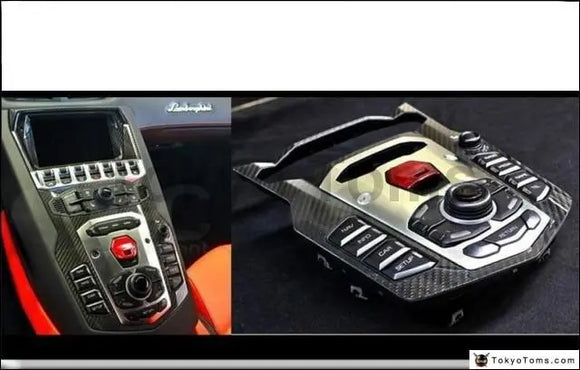 Car-Styling Dry Carbon Fiber Center Control Panel Interior Trim Fit For 2011-2014 Aventador LP700 Center Control Surround Panel