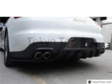 Car-Styling Carbon Fiber Body Kit Rear Bumper Lip Fit For 2014-2016 Panamera 971 YC Gemini Design Style Rear Lip 