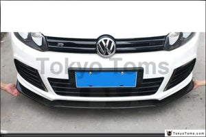 Car-Styling Carbon Fiber Front Bumper Lip Fit For 2010-2012 Volkswagen Golf 6 MK6 R20 Front Lip 