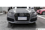 Car-Styling Carbon Fiber Front Canard 4Pcs Fit For 2013-2016 A6 S6 RS6 RS6-Conversion Front Bumper ABT Style Canards