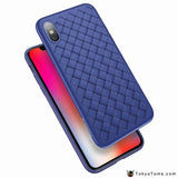 Super Soft Phone Case For iPhone 8 X XS Max Luxury Grid Cases For iPhone 6 6s 7 8 Plus XR XS Cover Silicone Accessories