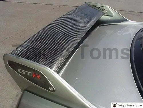 Carbon Fiber Trunk Spoiler Wing Blade Fit For 1995-1998 Skyline R33 GTR GTS OEM Rear Spoiler Blade Yachant