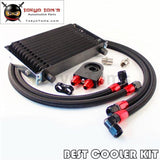 Trust AN10 13 Row Oil Cooler +Thermostatic / Thermostat Sandwich Plate Kit Bk