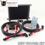 Trust AN10 15 Row Oil Cooler +73 Degree Thermostatic / Thermostat Sandwich Plate Kit Bk