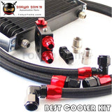 Trust An10 15 Row Oil Cooler +73 Degree Thermostatic / Thermostat Sandwich Plate Kit Bk Oil Cooler