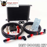 Trust An10 15 Row Oil Cooler +Thermostatic / Thermostat Sandwich Plate Kit Bk Oil Cooler