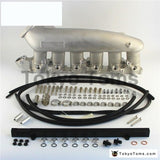 Turbo Cast Intake Manifold Plenum + Fuel Rail For Nissan Skyline R32 R33 RB25 RB25DET GTS-T Blue/ Black /Purple