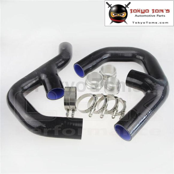Turbo Silicone Intercooler Hose For VW Golf Mk5 Mkv GTi 2.0 Fsi T 06-09 +Clamps Black