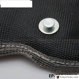 Turbo Steel Mesh Heat Shield Black / Sliver Stitch Blanket Wrap+Spring For Subaru Wrx Parts