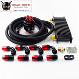 Universal 13 Row 248Mm Engine Oil Cooler British Type+M20Xp1.5 / 3/4 X 16 Filter Relocation+5M An10