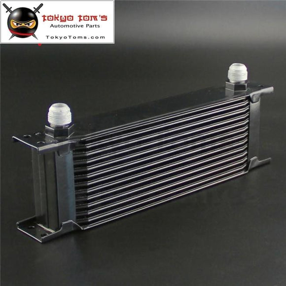 Universal 13 Row An10 Engine Transmission 248Mm Oil Cooler Mocal Style Black / Silver