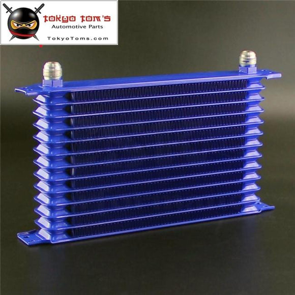 Universal 13 Row An10 Engine Transmission 262Mm Oil Cooler Trust Style Gold / Black Blue