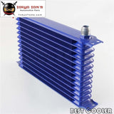 Universal 13 Row An10 Engine Transmission Trust Oil Cooler Blue Csk Performance