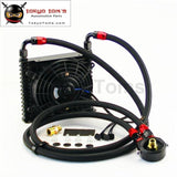 Universal 15 Row An10 32Mm Oil Cooler Kit +7 Electric Fan For Track / Race Car