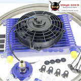 Universal 15 Row Engine Transmission 10An Oil Cooler Kit +7 Electric Fan Kit Sl