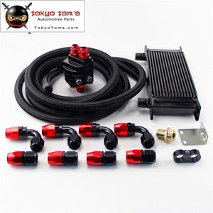Universal 16 Row 248Mm Engine Oil Cooler British Type+M20Xp1.5 / 3/4 X Filter Relocation+5M An10