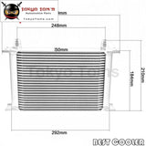 Universal 25 Row An10 Engine Transmission 248Mm Oil Cooler Black Csk Performance