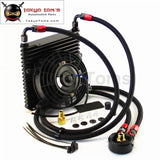 Universal 260X230X32Mm 17 Row An8 Oil Cooler Kit + 7 Electric Fan